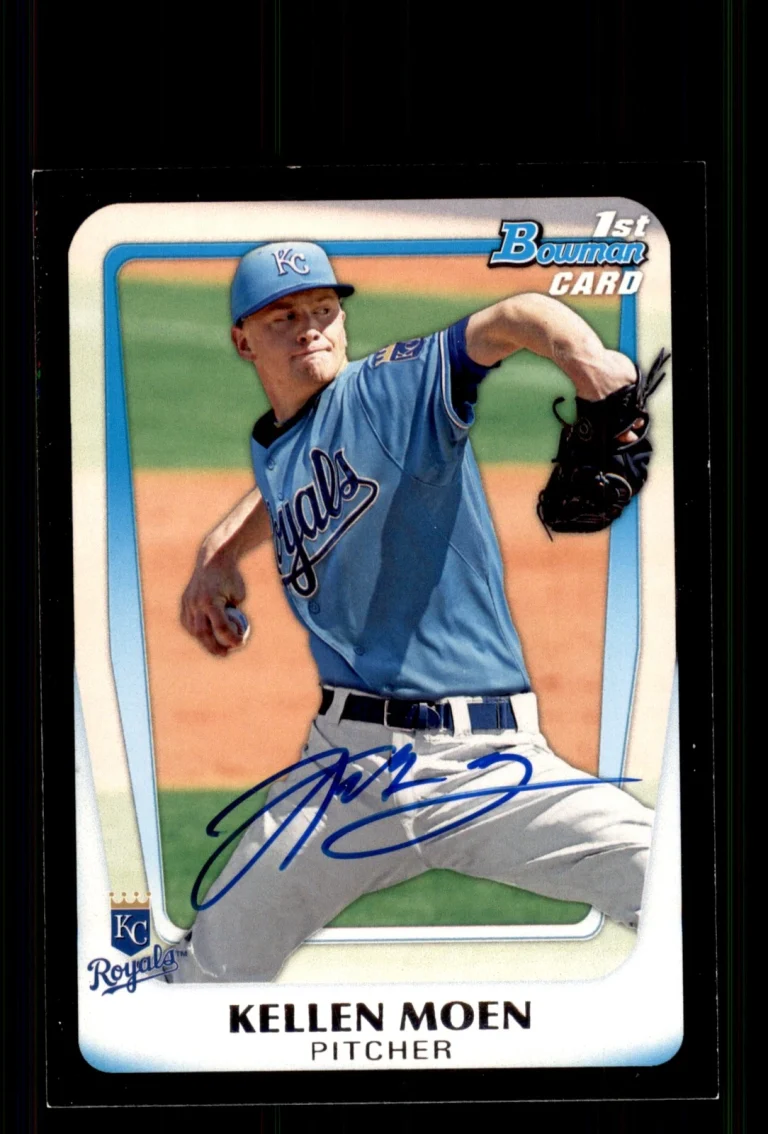 Signed Baseball Card Auto Kellen Moen 2011 Bowman #BDPP87 Royals