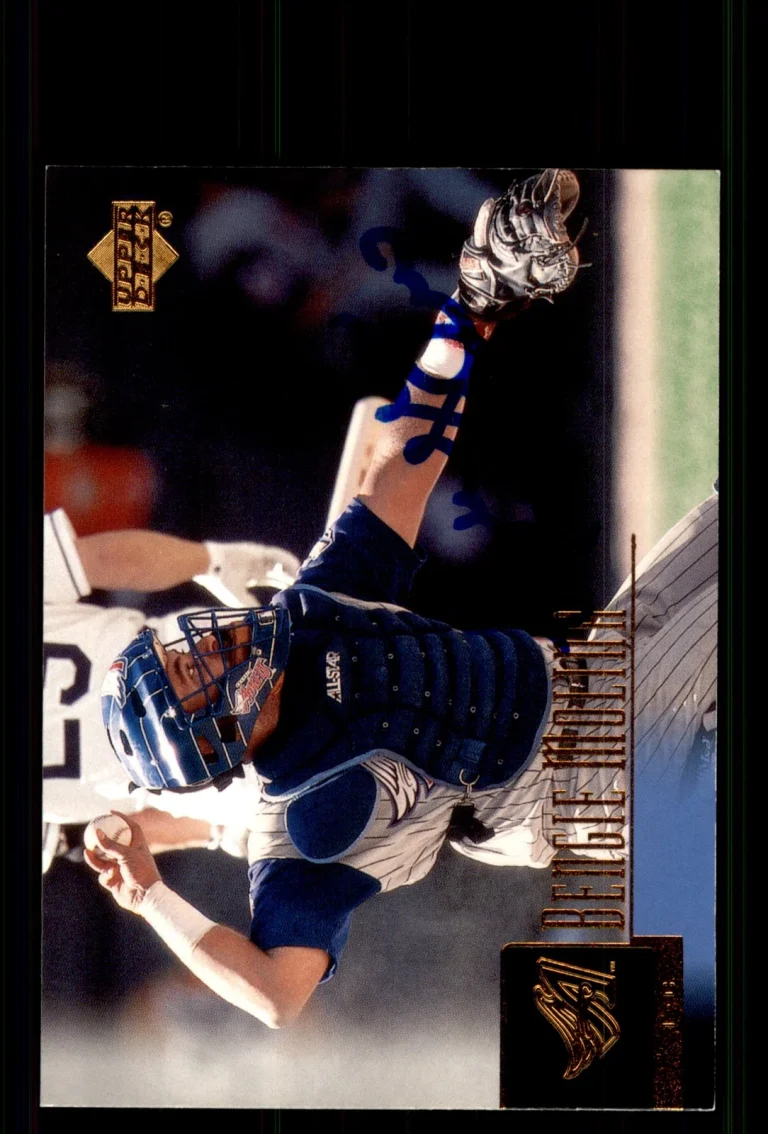 Signed Baseball Card Auto Bengie Molina 2001 Upper Deck #52 Anaheim Angels