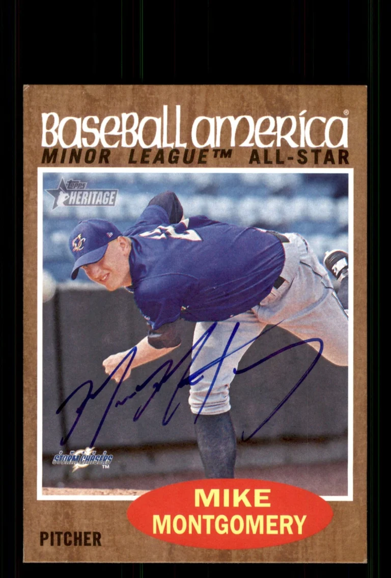 Signed Baseball Card Auto Mike Montgomery 2011 Topps Heritage Minor #224 Chasers