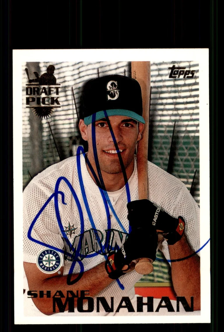Signed Baseball Card Auto Shane Monahan 1996 Topps #238 Seattle Mariners
