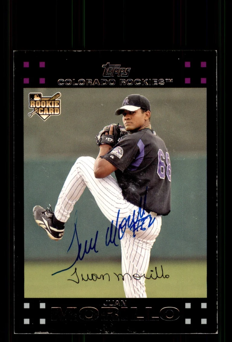 Signed Baseball Card Auto Juan Morillo 2007 Topps #647 Colorado Rockies