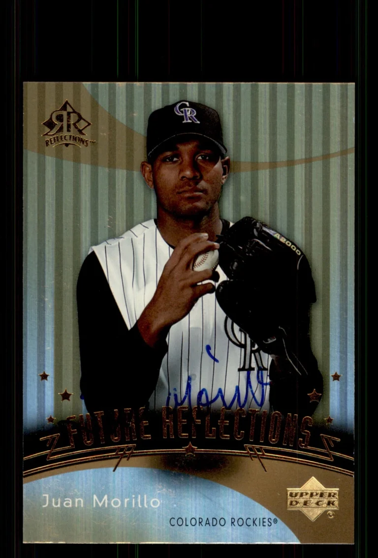 Signed Baseball Card Auto Juan Morillo 2005 Upper Deck Reflections #240 Rockies