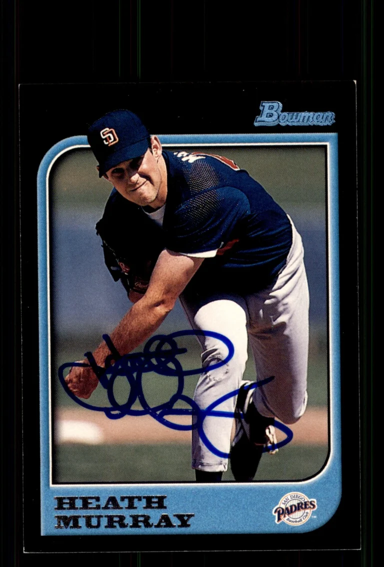 Signed Baseball Card Auto Heath Murray 1997 Bowman #407 San Diego Padres