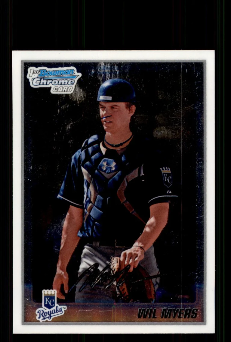Signed Baseball Card Auto Wil Myers 2010 Bowman Chrome #BCP117 Royals