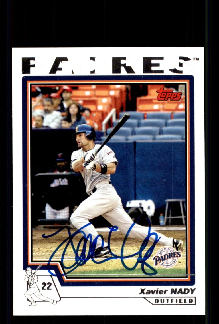 Signed Baseball Card Auto Xavier Nady 2004 Topps #154 San Diego Padres