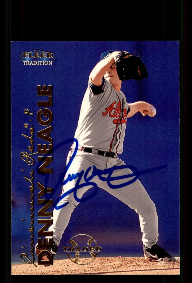 Signed Baseball Card Auto Denny Neagle 1999 Fleer Tradition #237 Cincinnati Reds