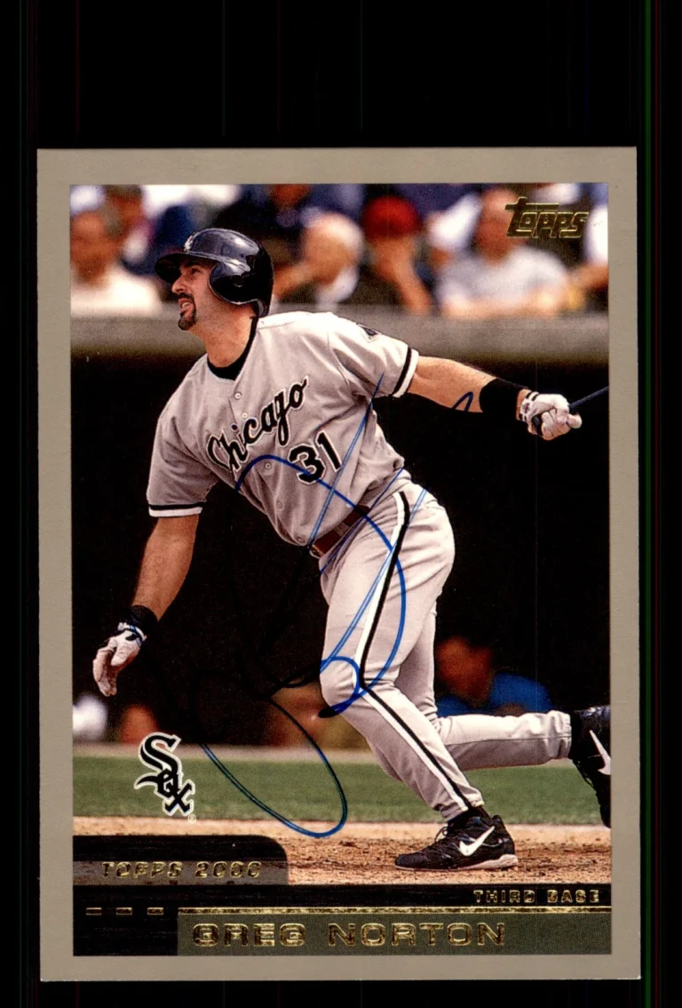 Signed Baseball Card Auto Greg Norton 2000 Topps #119 Chicago White Sox
