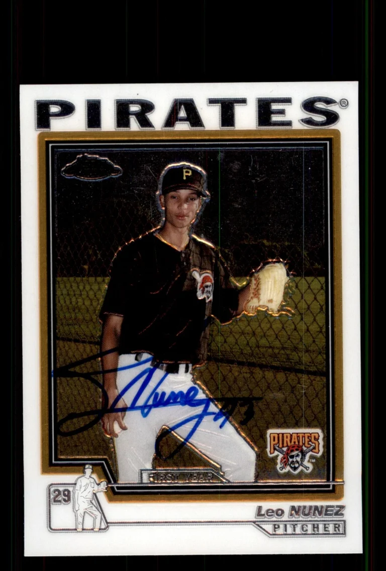 Signed Baseball Card Auto Leo Nunez 2004 Topps Chrome Traded #T220 Pirates
