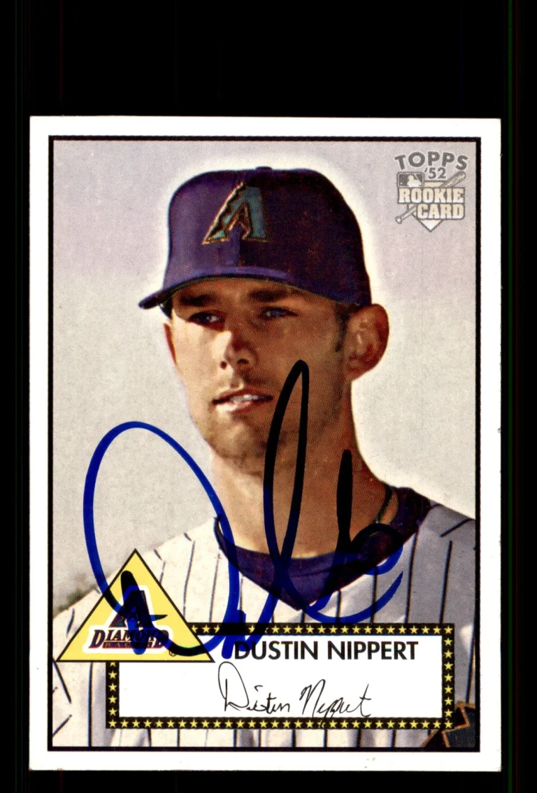 Signed Baseball Card Auto Dustin Nippert 2006 Topps '52 Rookies #271
