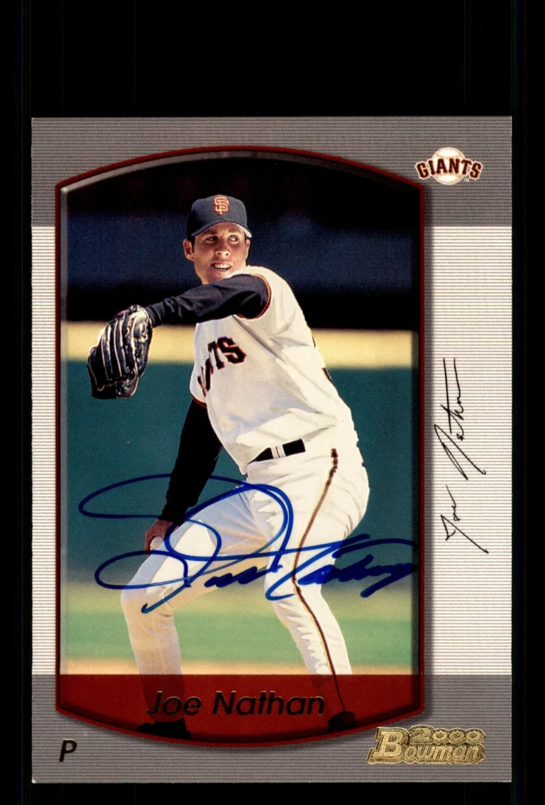 Signed Baseball Card Auto Joe Nathan 2000 Bowman #113 San Francisco Giants