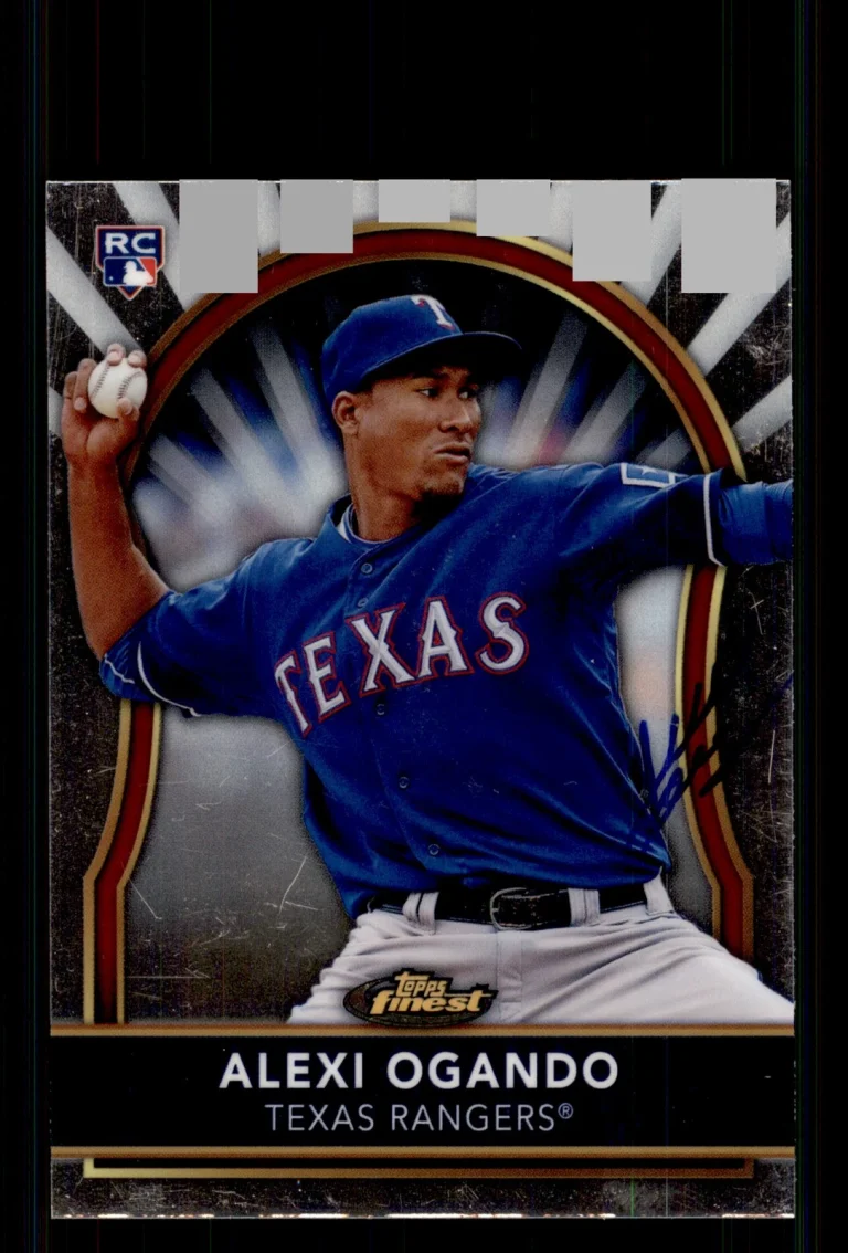 Signed Baseball Card Auto Alexi Ogando 2011 Topps Finest #89 Rangers