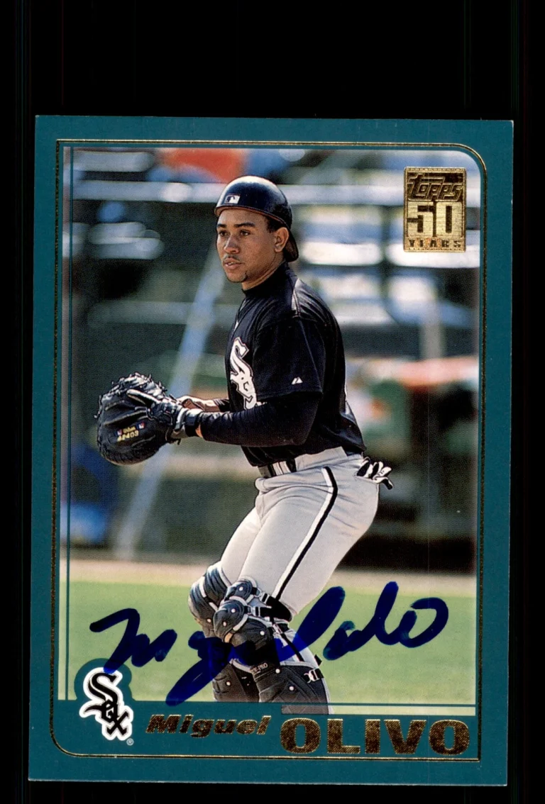 Signed Baseball Card Auto Miguel Olivo 2001 Topps Traded #T165 White Sox