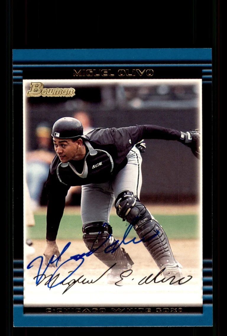 Signed Baseball Card Auto Miguel Olivo 2002 Bowman #275 Chicago White Sox