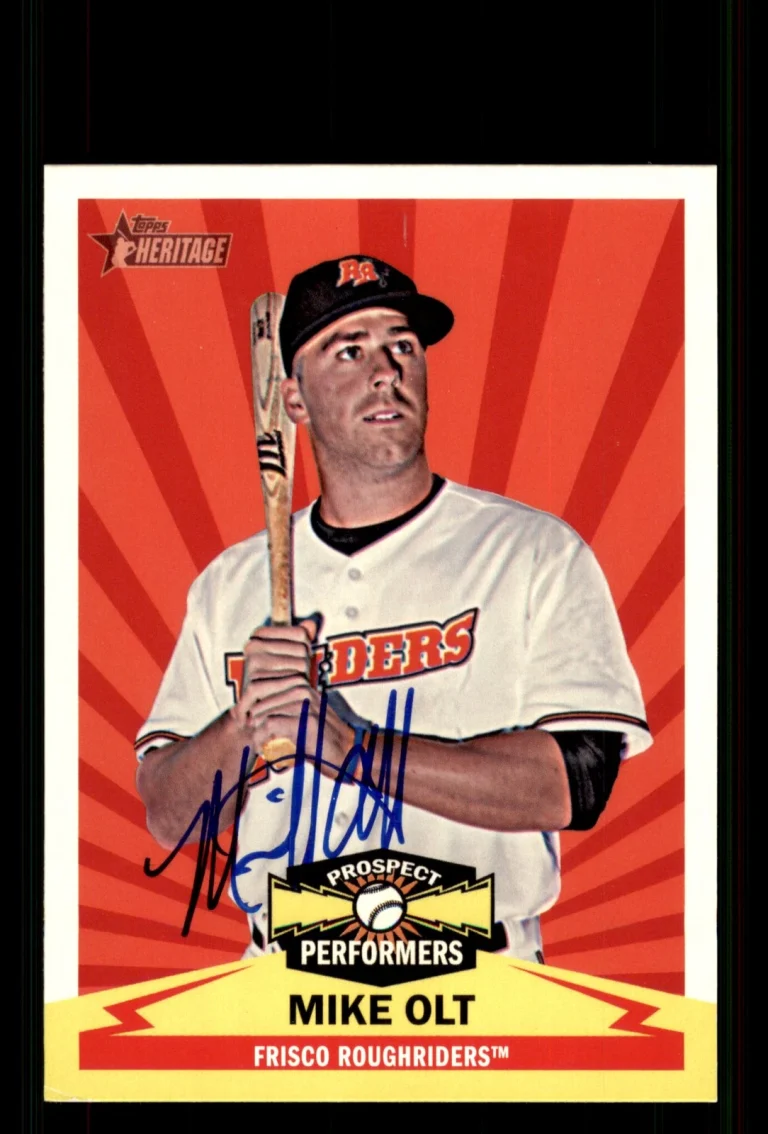 Signed Baseball Card Auto Mike Olt 2012 Topps Heritage Minor League #PPMO