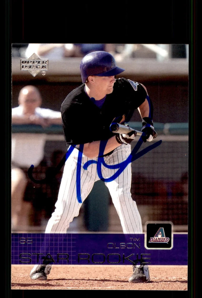 Signed Baseball Card Auto Tim Olson 2003 Upper Deck #506 Arizona Diamondbacks
