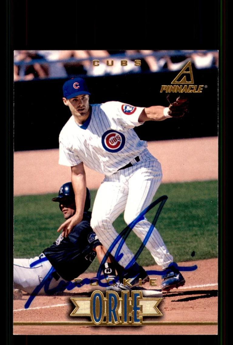 Signed Baseball Card Auto Kevin Orie 1997 New Pinnacle #159 Chicago Cubs