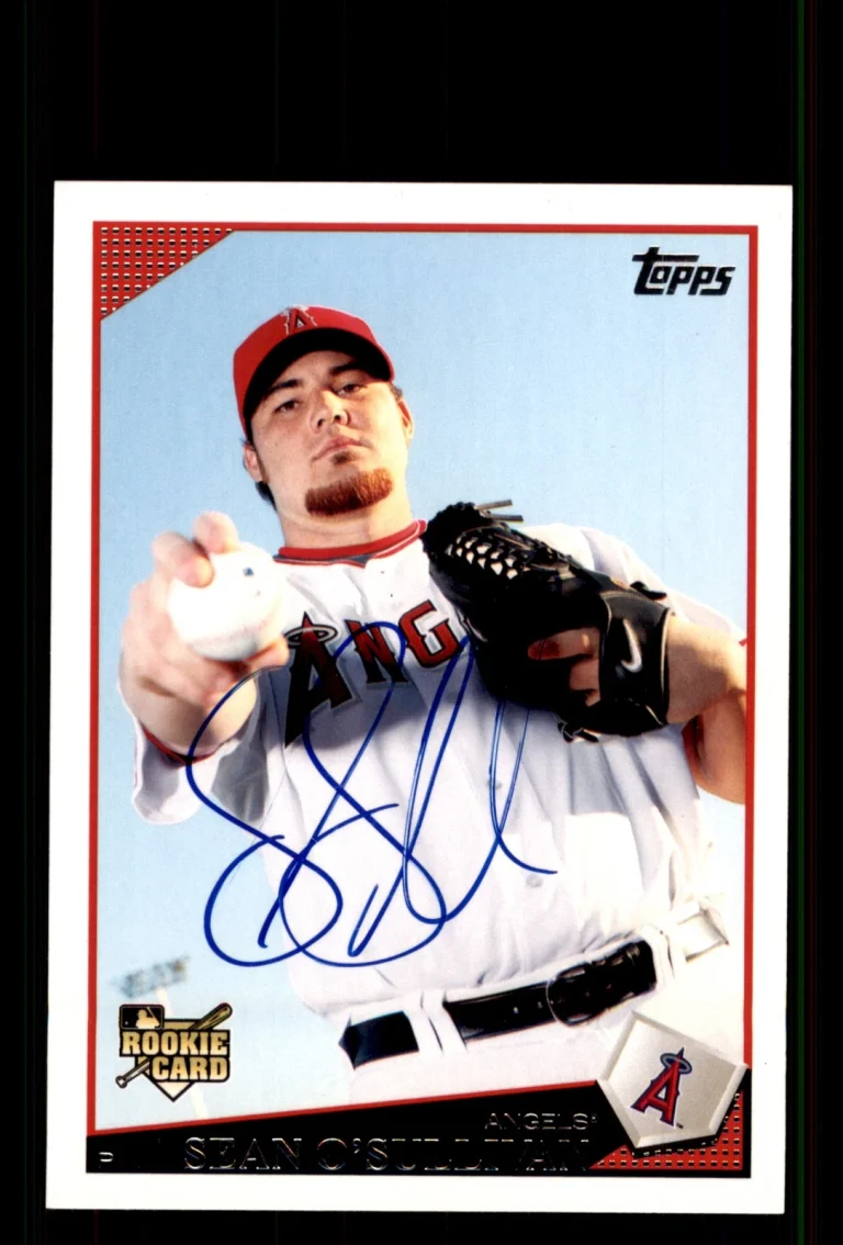 Signed Baseball Card Auto Sean O'Sullivan 2009 Topps Updates #UH23 Angels