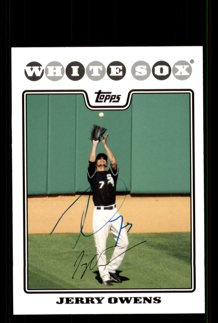 Signed Baseball Card Auto Jerry Owens 2008 Topps #144 Chicago White Sox