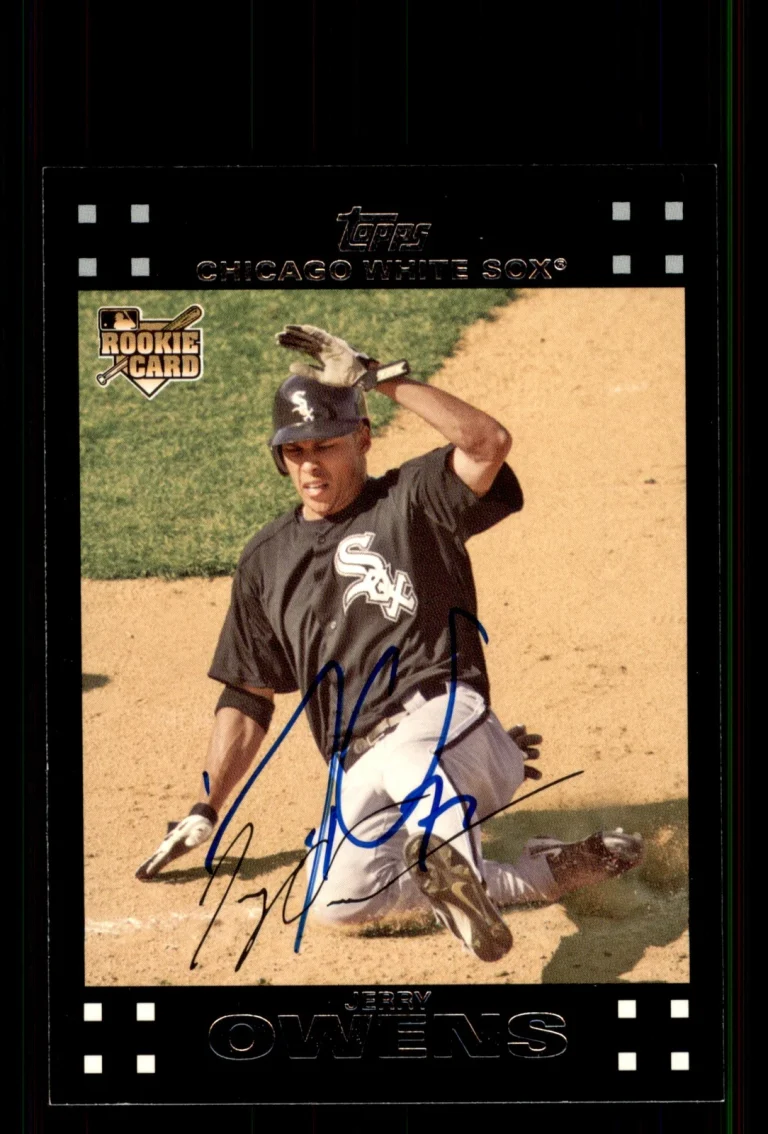 Signed Baseball Card Auto Jerry Owens 2007 Topps #284 Chicago White Sox