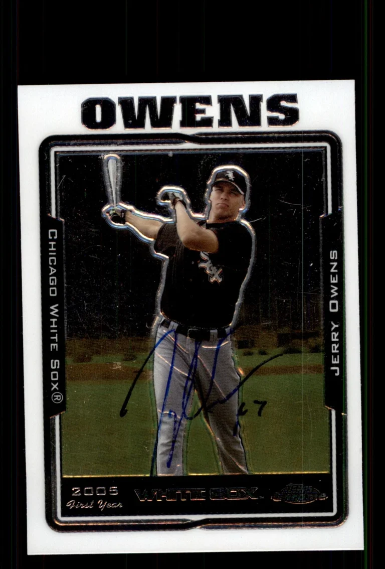 Signed Baseball Card Auto Jerry Owens 2005 Topps Chrome #UH147 White Sox