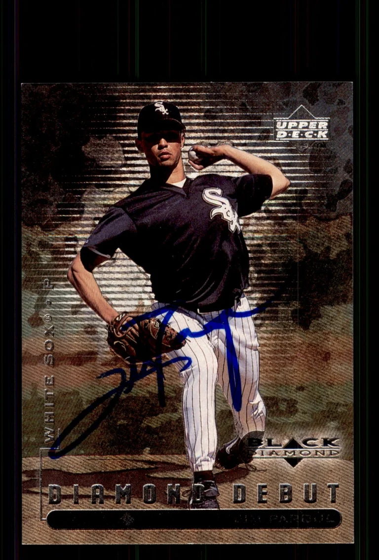 Signed Baseball Card Auto Jim Parque 1999 Upper Deck Black Diamond #96
