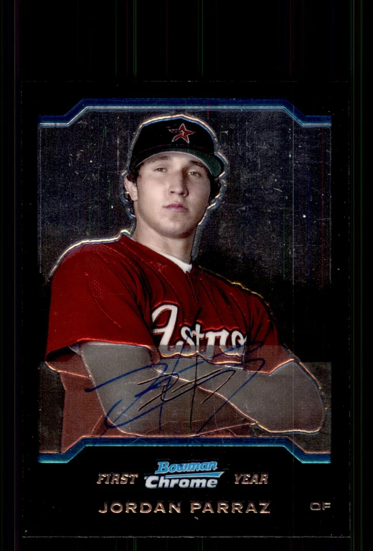 Signed Baseball Card Auto Jordan Parraz 2004 Bowman Chrome #BDP87 Astros
