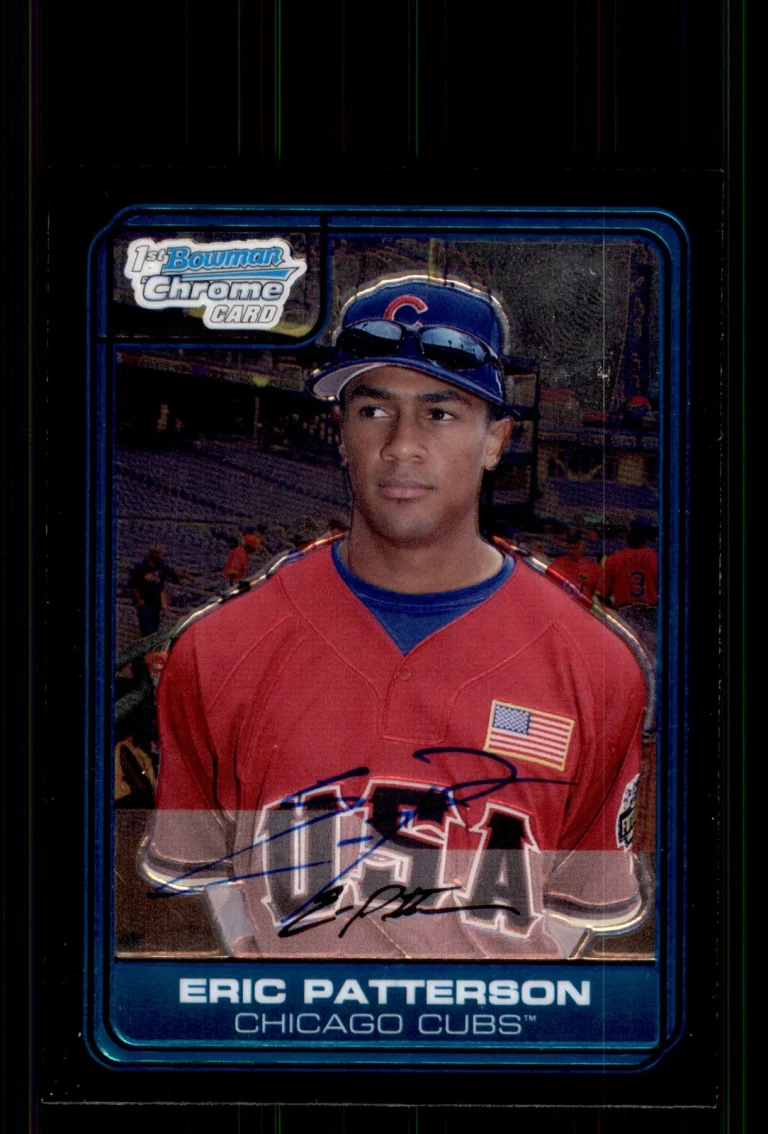 Signed Baseball Card Auto Eric Patterson 2006 Bowman Chrome #FG15 Cubs