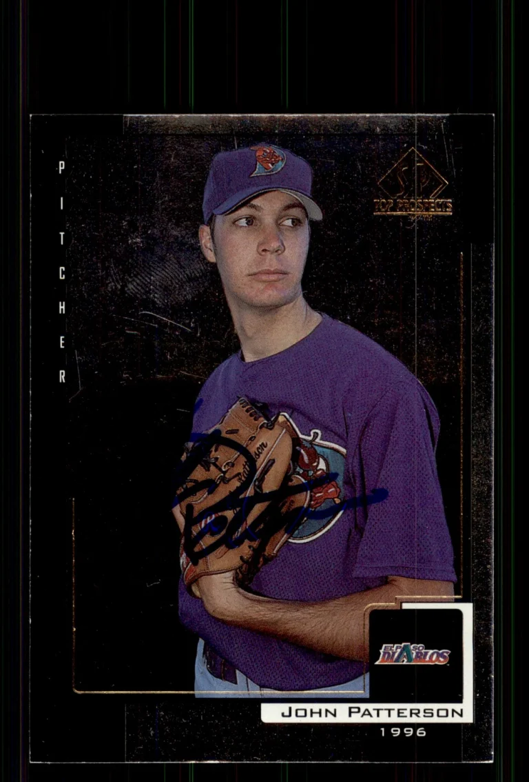 Signed Baseball Card Auto John Patterson 2000 SP Top Prospects #54 Diablos
