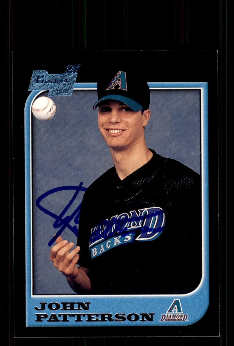Signed Baseball Card Auto John Patterson 1997 Bowman #297 Arizona Diamondbacks