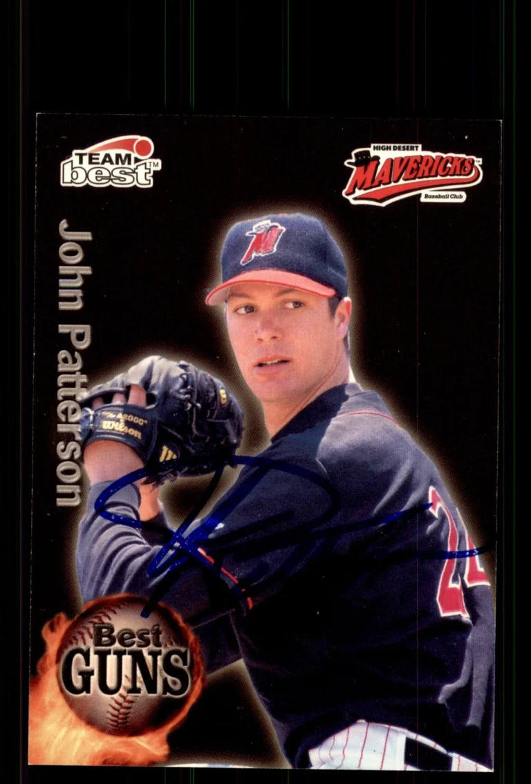 Signed Baseball Card Auto John Patterson 1999 Team Best Rookie #7 Mavericks