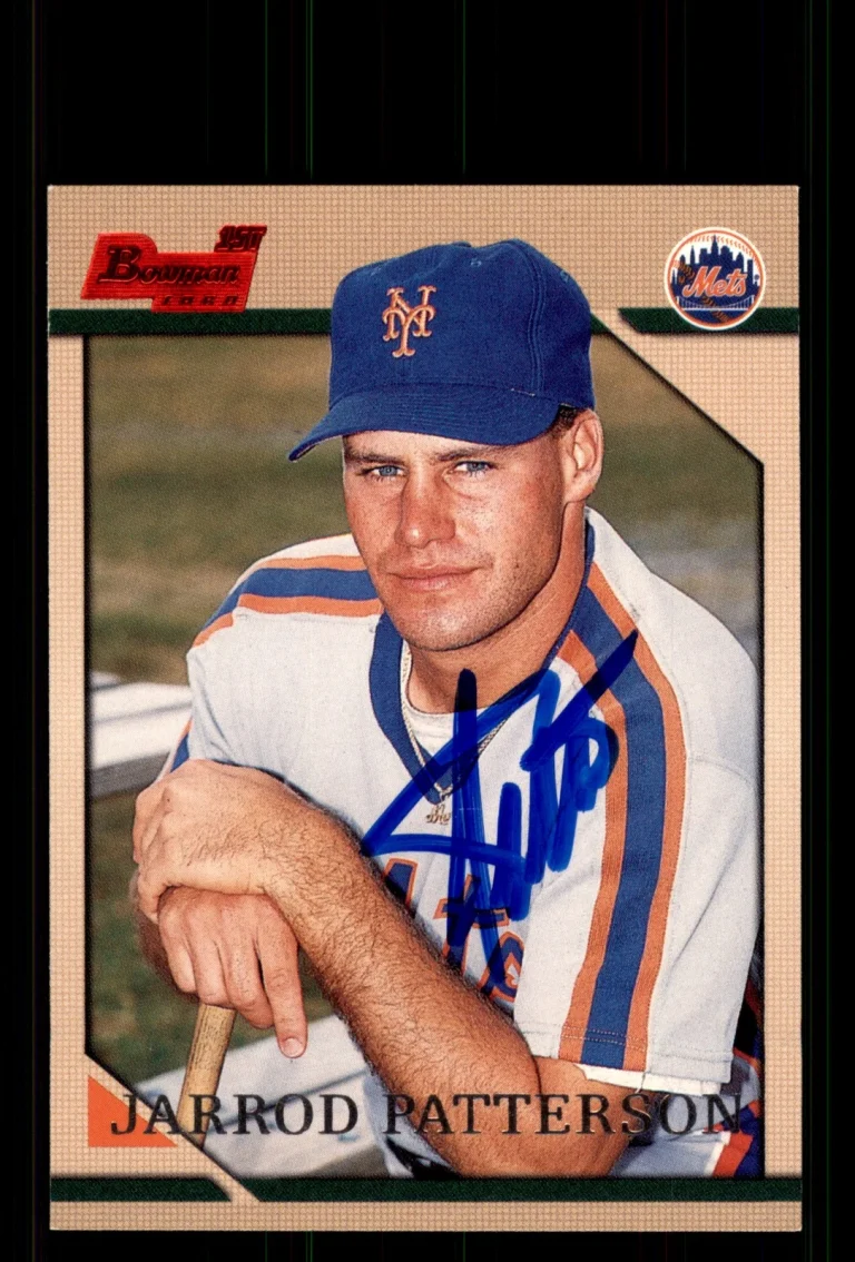 Signed Baseball Card Auto Jarrod Patterson 1996 Bowman #326 New York Mets