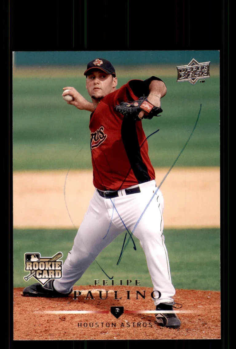 Signed Baseball Card Auto Felipe Paulino 2008 Upper Deck #336 Houston Astros