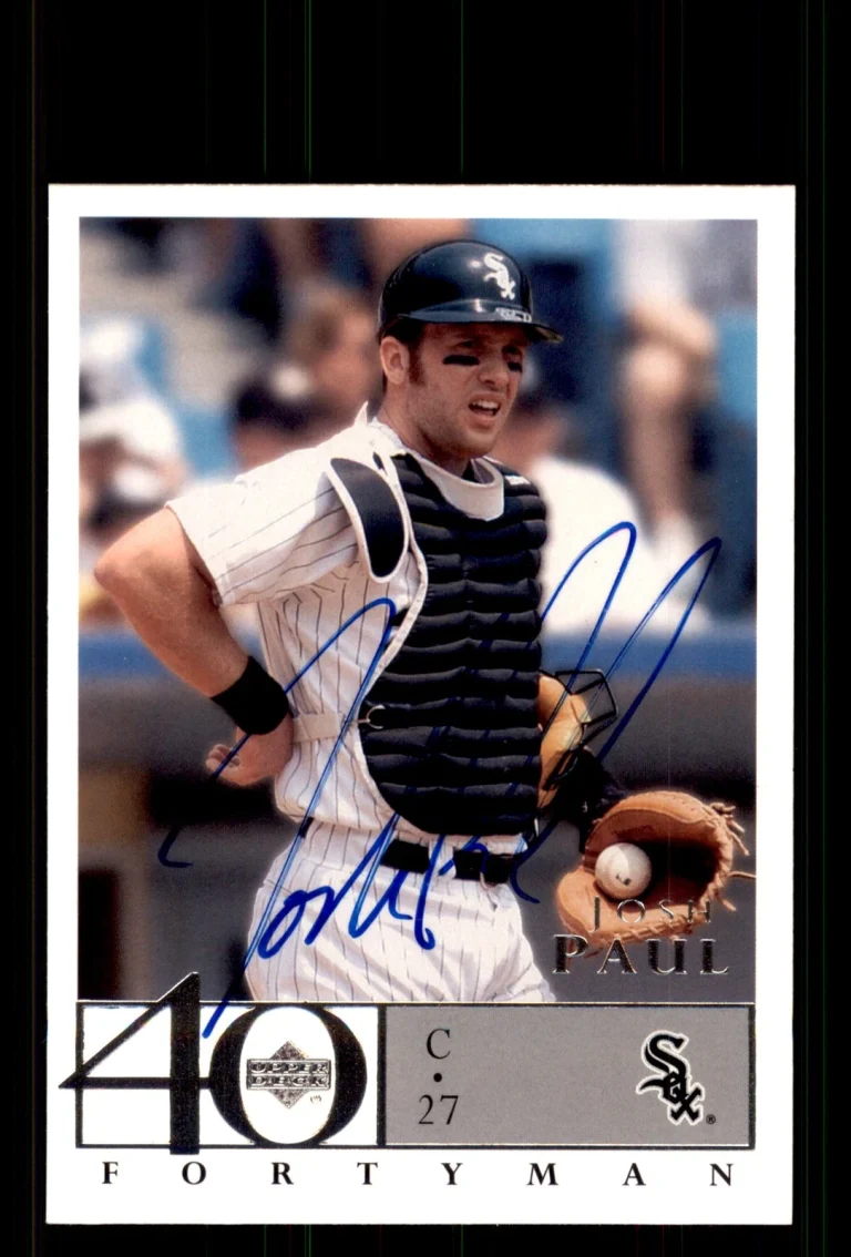 Signed Baseball Card Auto Josh Paul 2003 Upper Deck 40-Man #324 White Sox