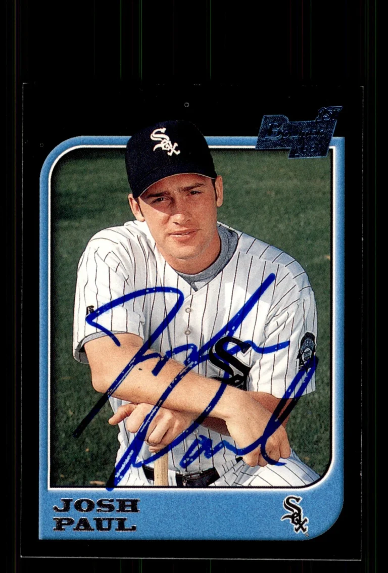 Signed Baseball Card Auto Josh Paul 1997 Bowman #97 Chicago White Sox