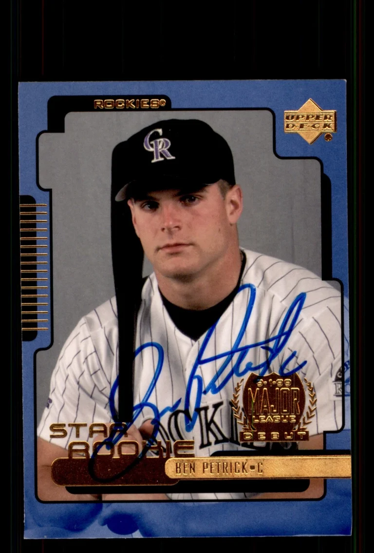 Signed Baseball Card Auto Ben Petrick 2000 Upper Deck #6 Colorado Rockies