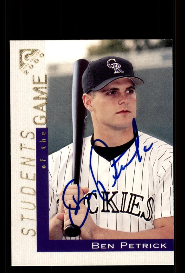 Signed Baseball Card Auto Ben Petrick 2000 Topps Gallery #128 Colorado Rockies