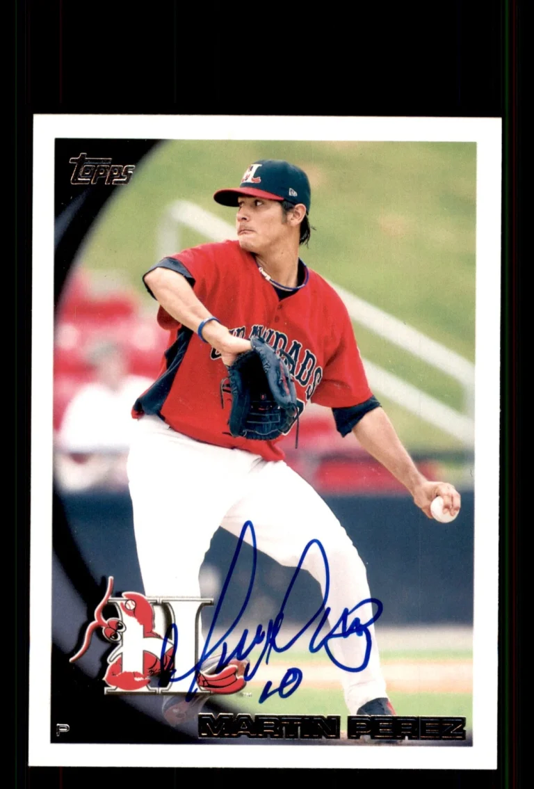 Signed Baseball Card Auto Martin Perez 2010 Topps Pro Debut #116 Crawdads