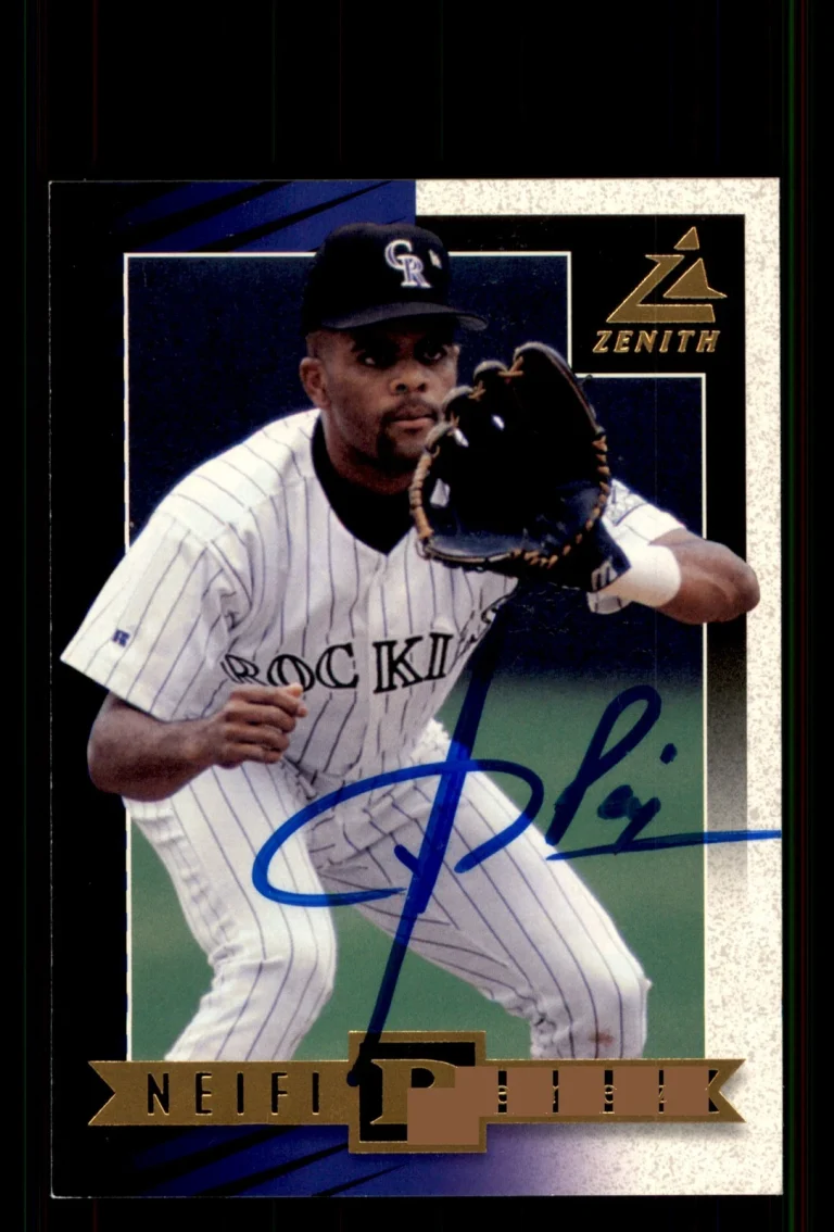 Signed Baseball Card Auto Neifi Perez 1998 Zenith #68 Colorado Rockies
