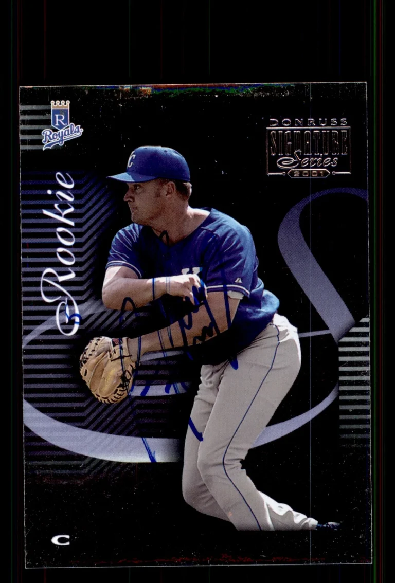Signed Baseball Card Auto Paul Phillips 2001 Donruss Signature #235 Royals /800