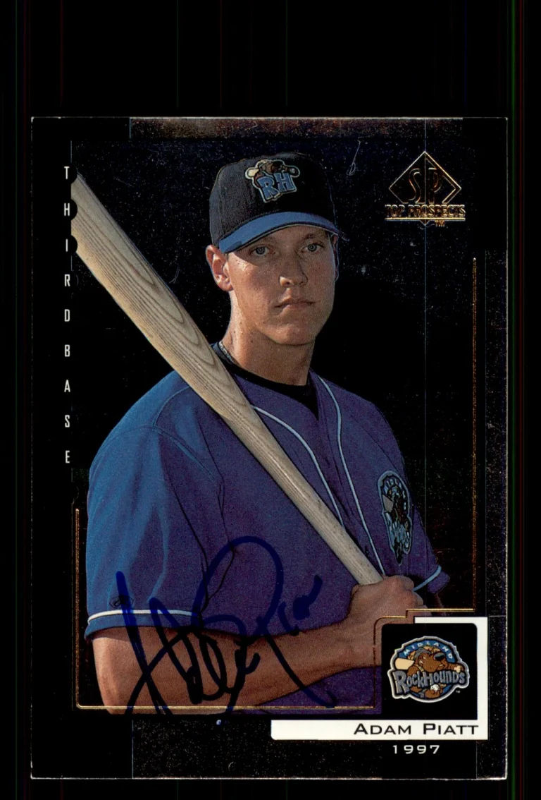Signed Baseball Card Auto Adam Piatt 2000 SP Top Prospects #19