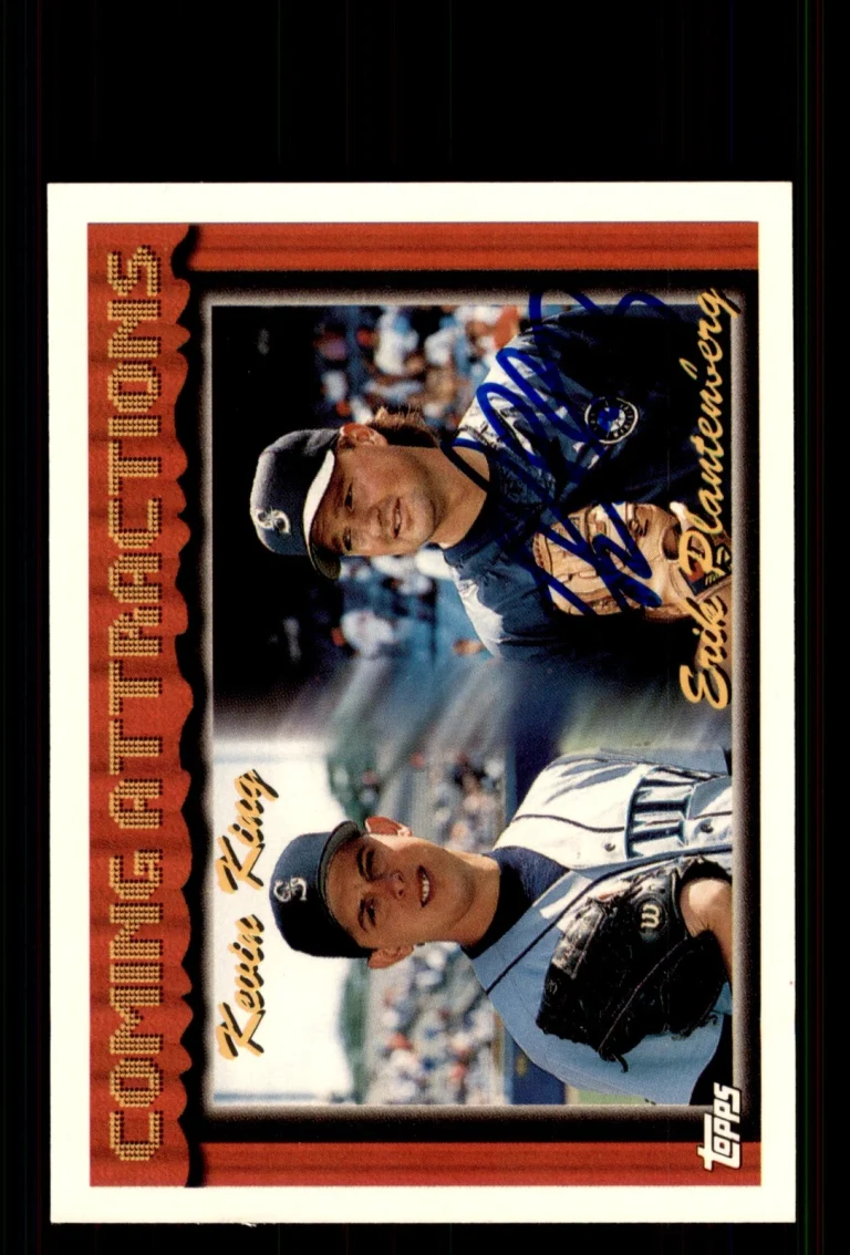 Signed Baseball Card Auto Erik Plantenberg 1994 Topps #774 Seattle Mariners
