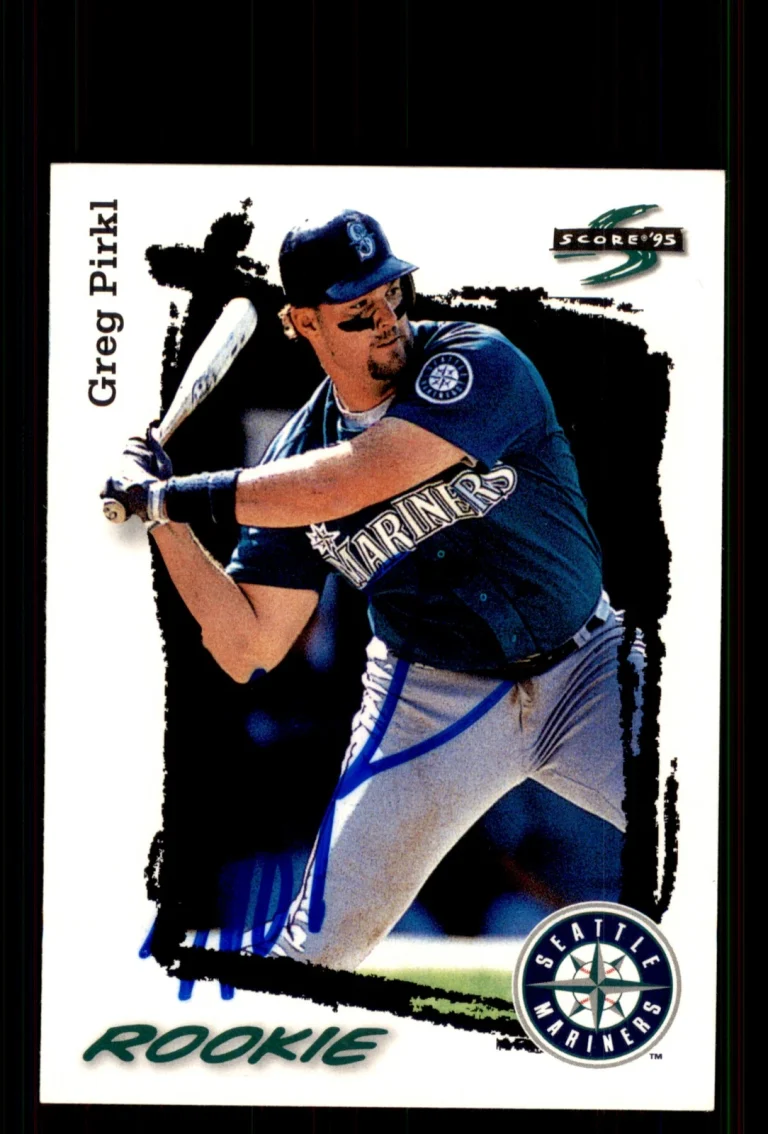 Signed Baseball Card Auto Greg Pirkl 1995 Score #302 Seattle Mariners