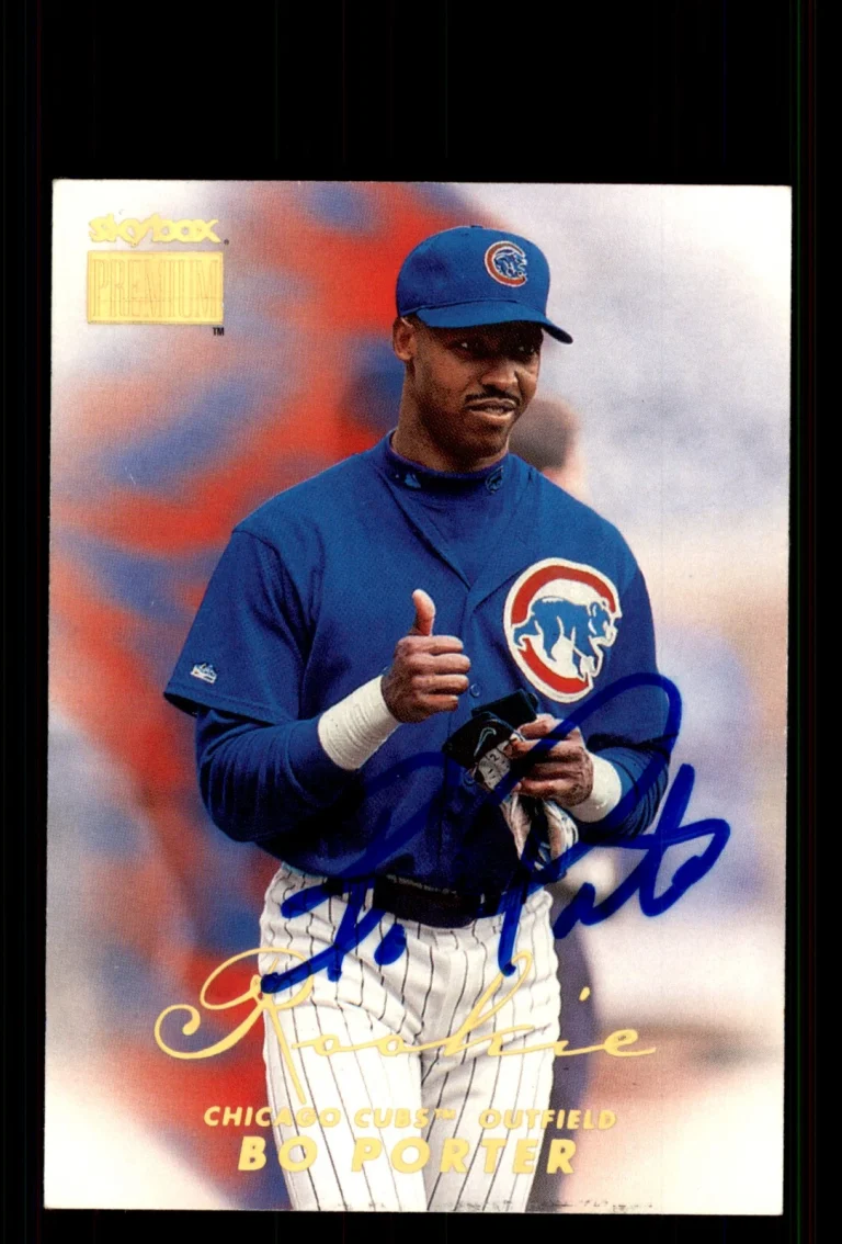 Signed Baseball Card Auto Bo Porter 1999 SkyBox Premium #247 Chicago Cubs
