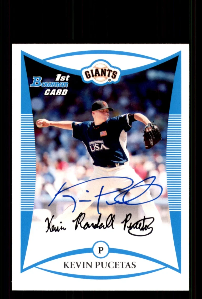 Signed Baseball Card Auto Kevin Pucetas 2008 Bowman #BDPP104 Giants