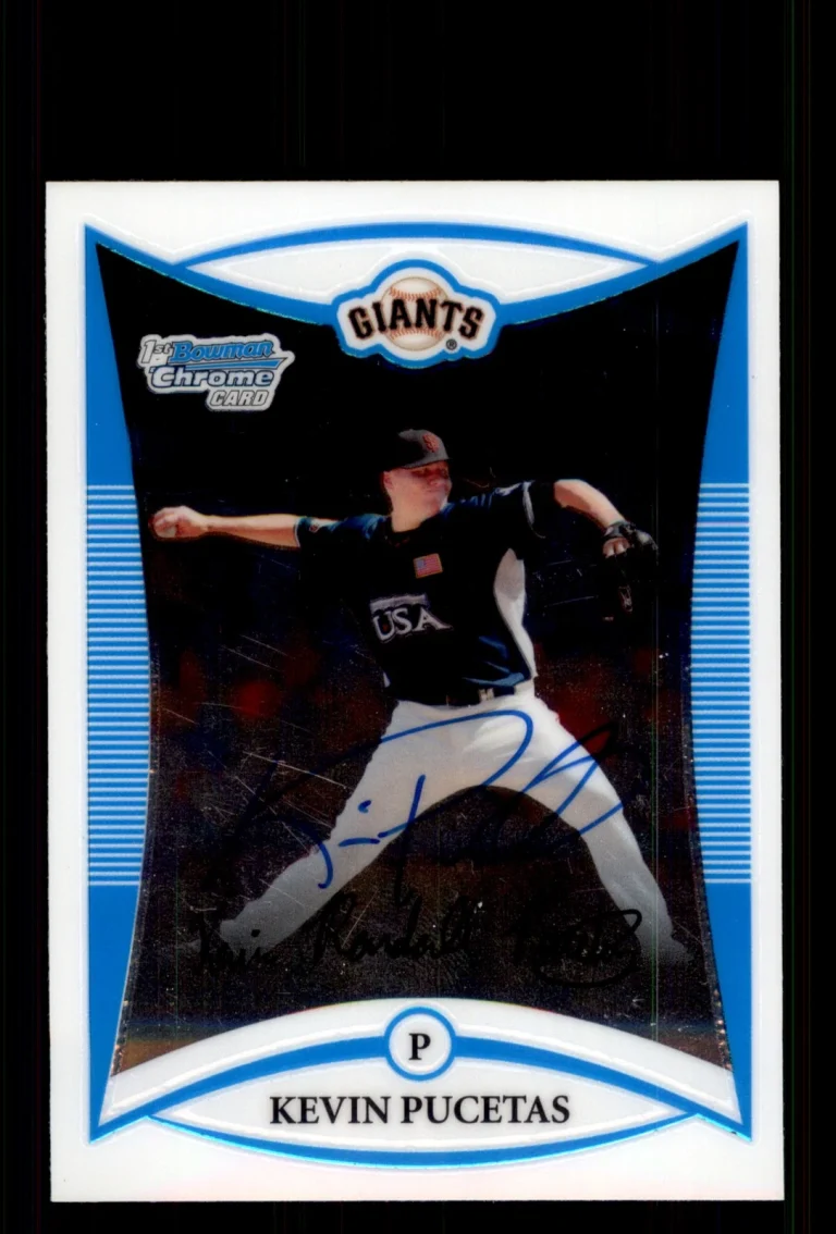 Signed Baseball Card Auto Kevin Pucetas 2008 Bowman Draft Picks #BDPP104 Giants