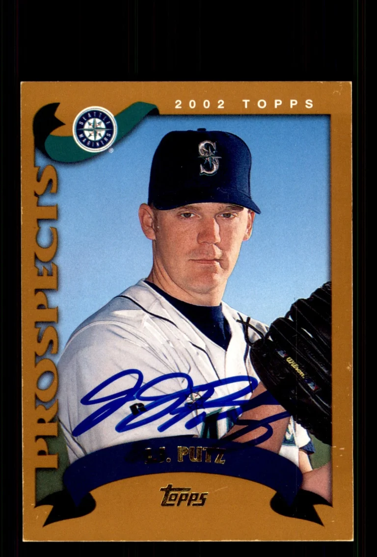 Signed Baseball Card Auto J.J. Putz 2002 Topps Traded & Rookies #T137 Mariners