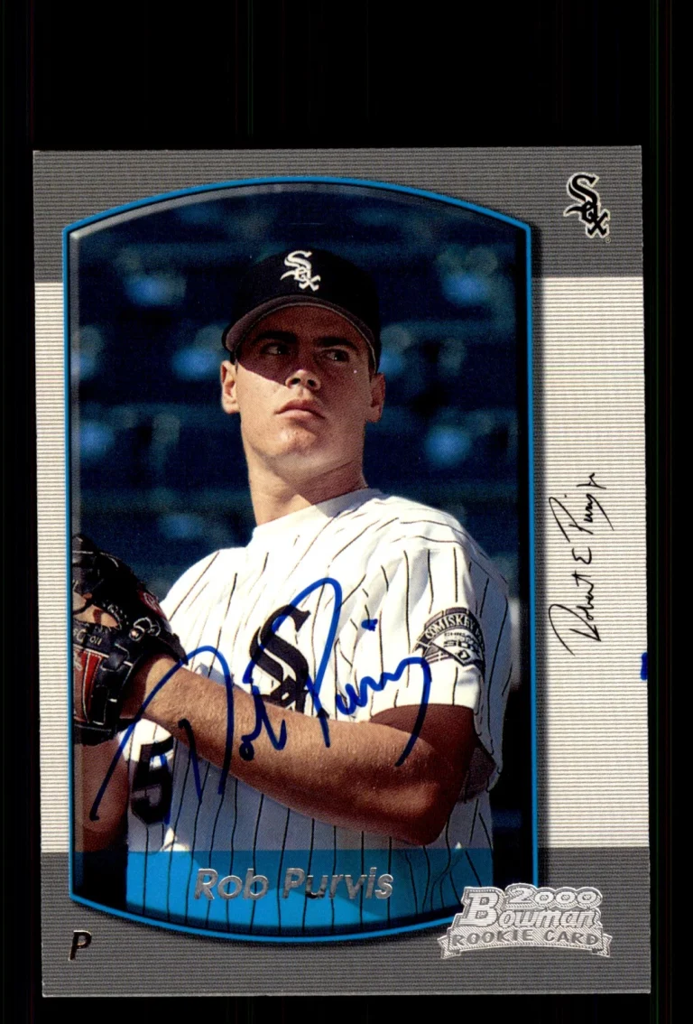 Signed Baseball Card Auto Rob Purvis 2000 Bowman #232 Chicago White Sox