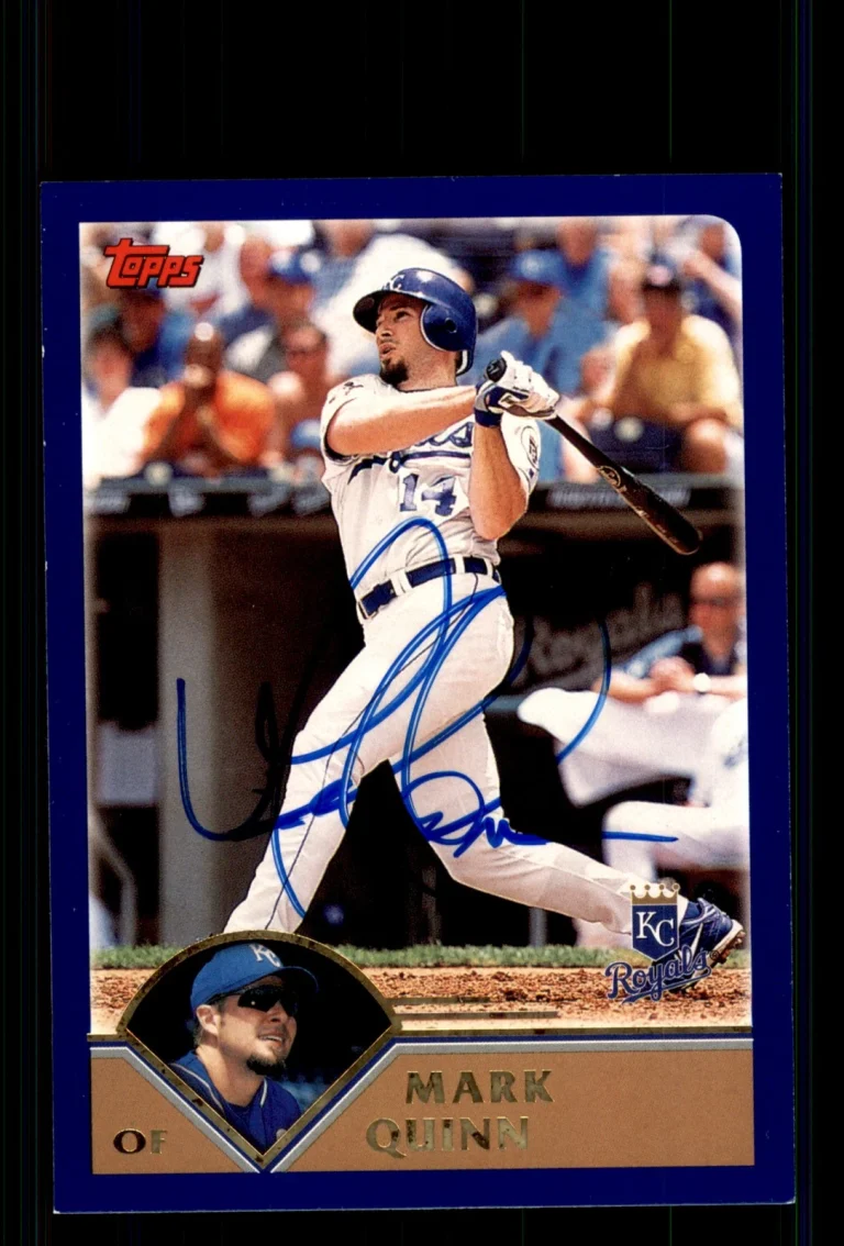 Signed Baseball Card Auto Mark Quinn 2003 Topps #144 Kansas City Royals