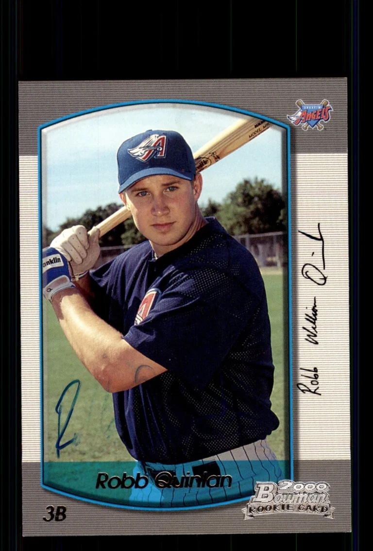 Signed Baseball Card Auto Robb Quinlan 2000 Bowman #305 Anaheim Angels