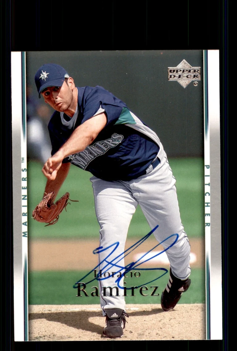 Signed Baseball Card Auto Horacio Ramirez 2007 Upper Deck #931 Seattle Mariners